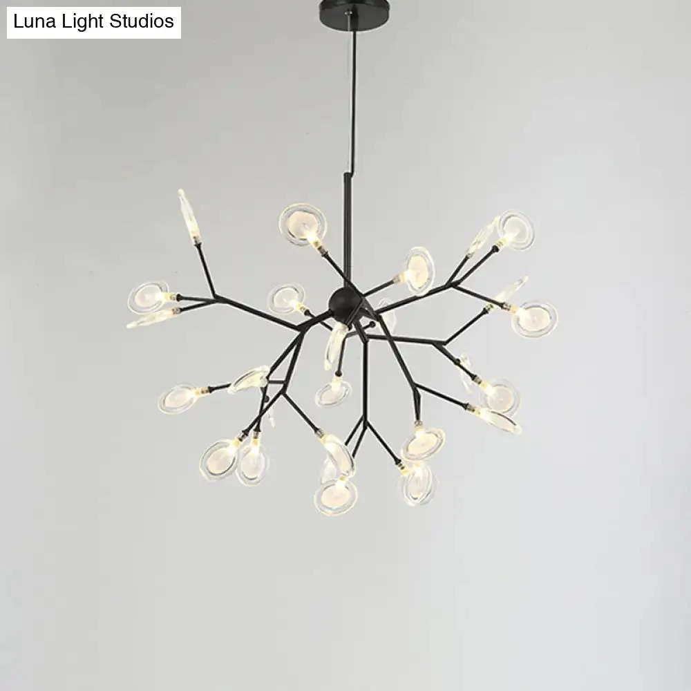Sputnik Firefly LED Suspension Light - Acrylic Bedroom Chandelier Lighting