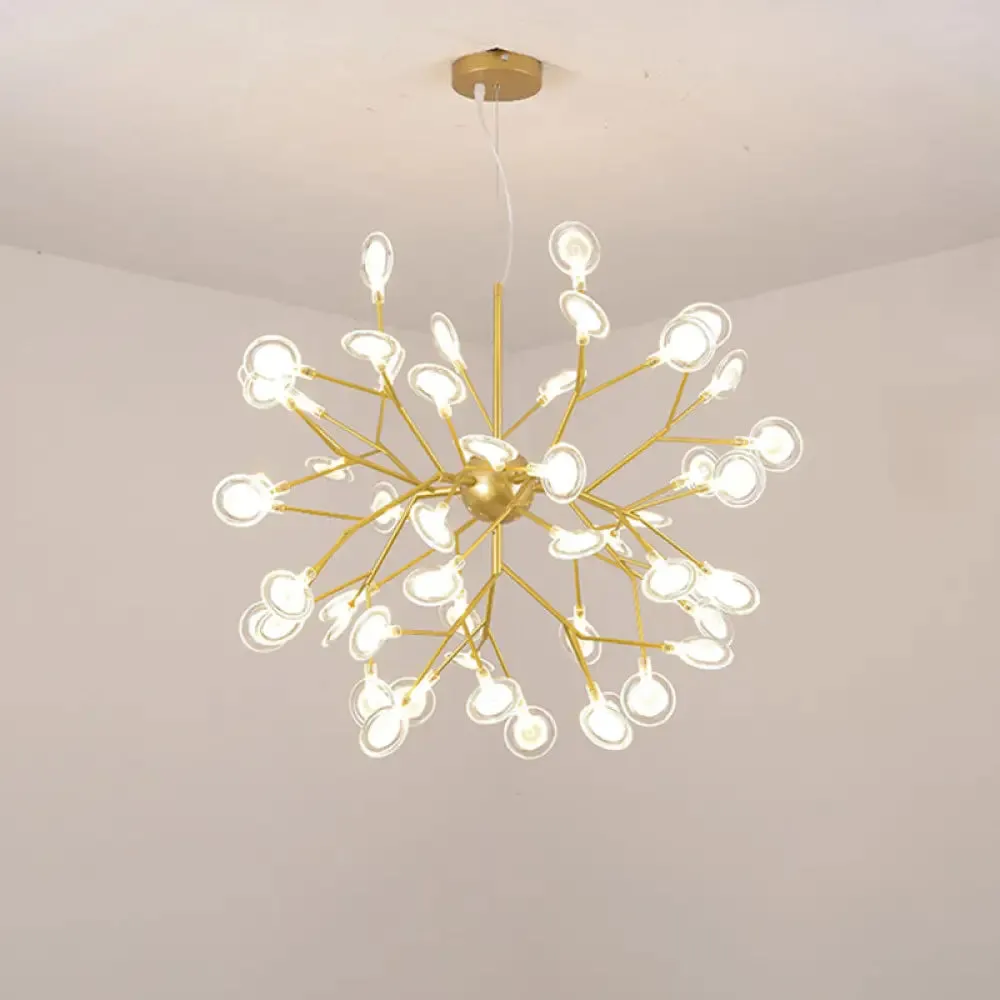 Sputnik Firefly LED Suspension Light - Acrylic Bedroom Chandelier Lighting