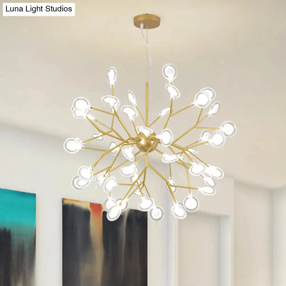Sputnik Firefly LED Suspension Light - Acrylic Bedroom Chandelier Lighting