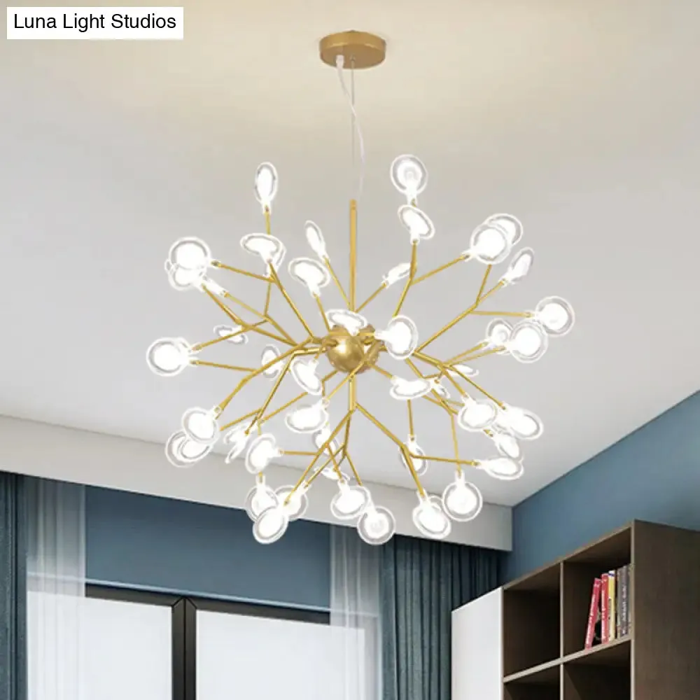 Sputnik Firefly LED Suspension Light - Acrylic Bedroom Chandelier Lighting