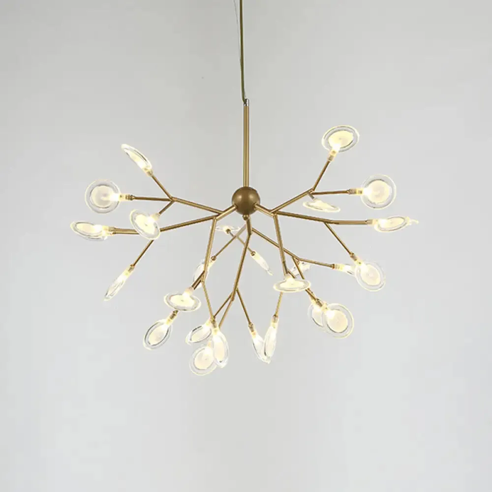 Sputnik Firefly LED Suspension Light - Acrylic Bedroom Chandelier Lighting