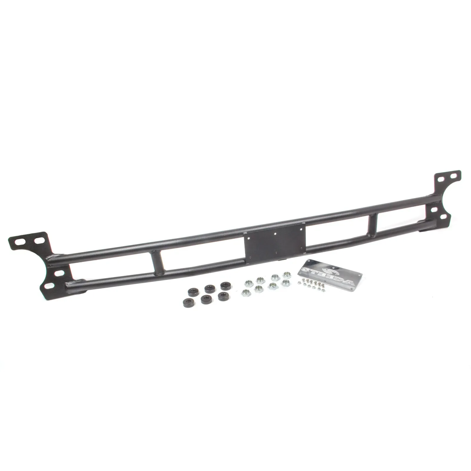 Steeda Tubular Strut Tower Brace Steel Black Powder Coat Ford Mustang 2015-17 - Each