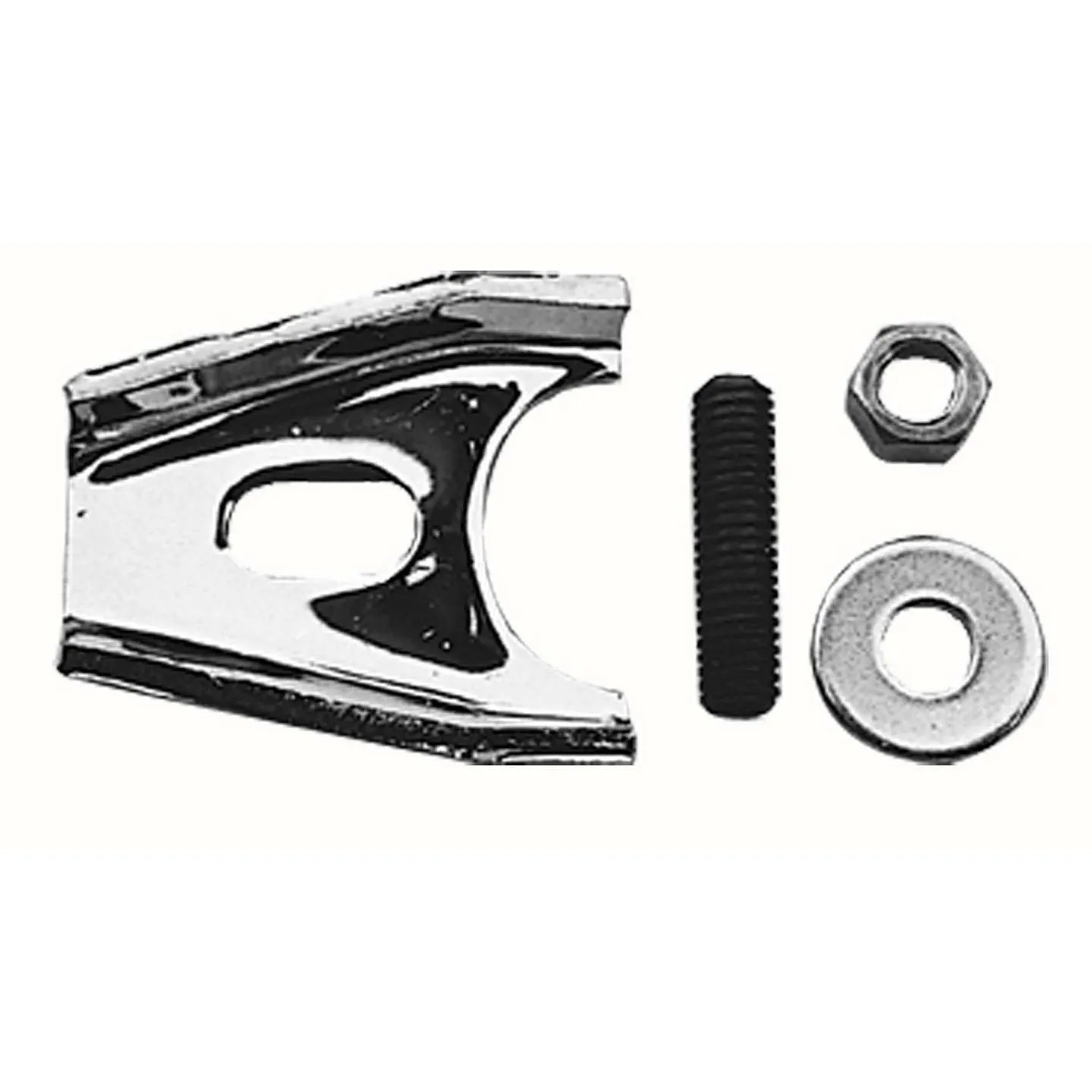 Trans-Dapt Heavy Duty Stud Mounted Distributor Hold Down - Chrome - Chevy V8