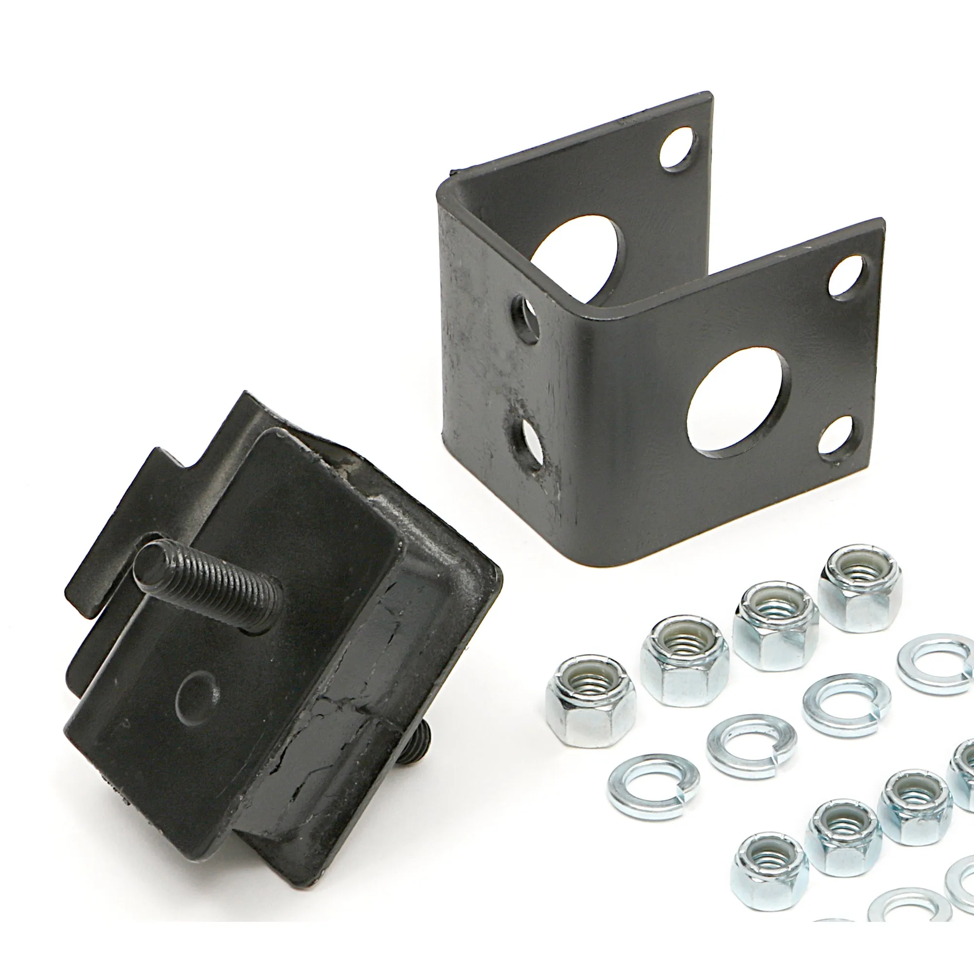 Trans-Dapt Motor Mount - Bracket/Hardware/Mount Pads - Steel/Rubber - Black