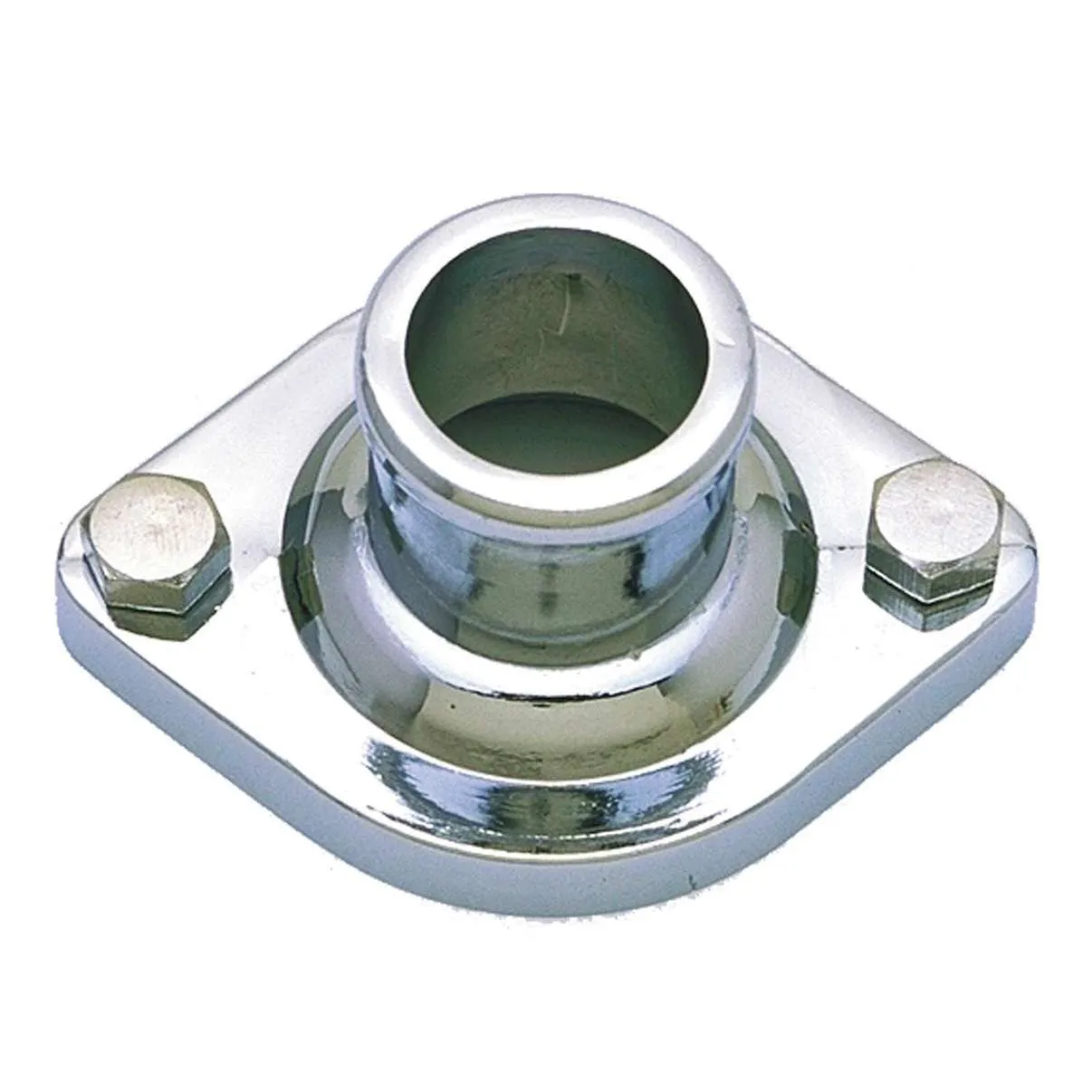 Trans-Dapt Straight Water Neck - 1-1/2 in ID Hose - Chrome - Mopar