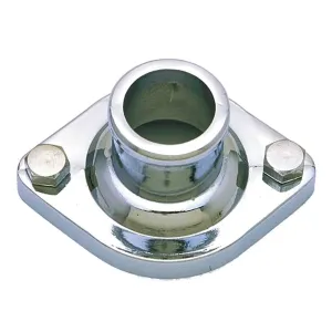 Trans-Dapt Straight Water Neck - 1-1/2 in ID Hose - Chrome - Mopar