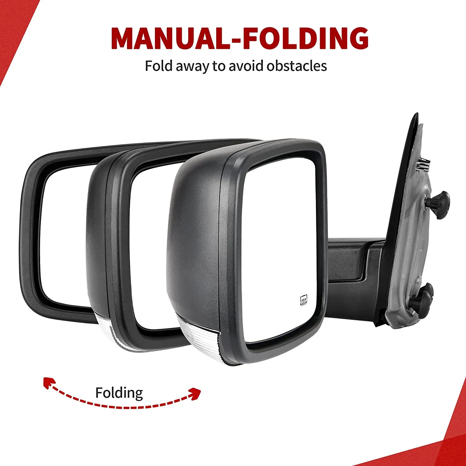 YITAMOTOR® 2009-2016 Dodge Ram 1500, 2010-2016 Ram 2500 3500 4500 5500 Left Driver Side Mirror