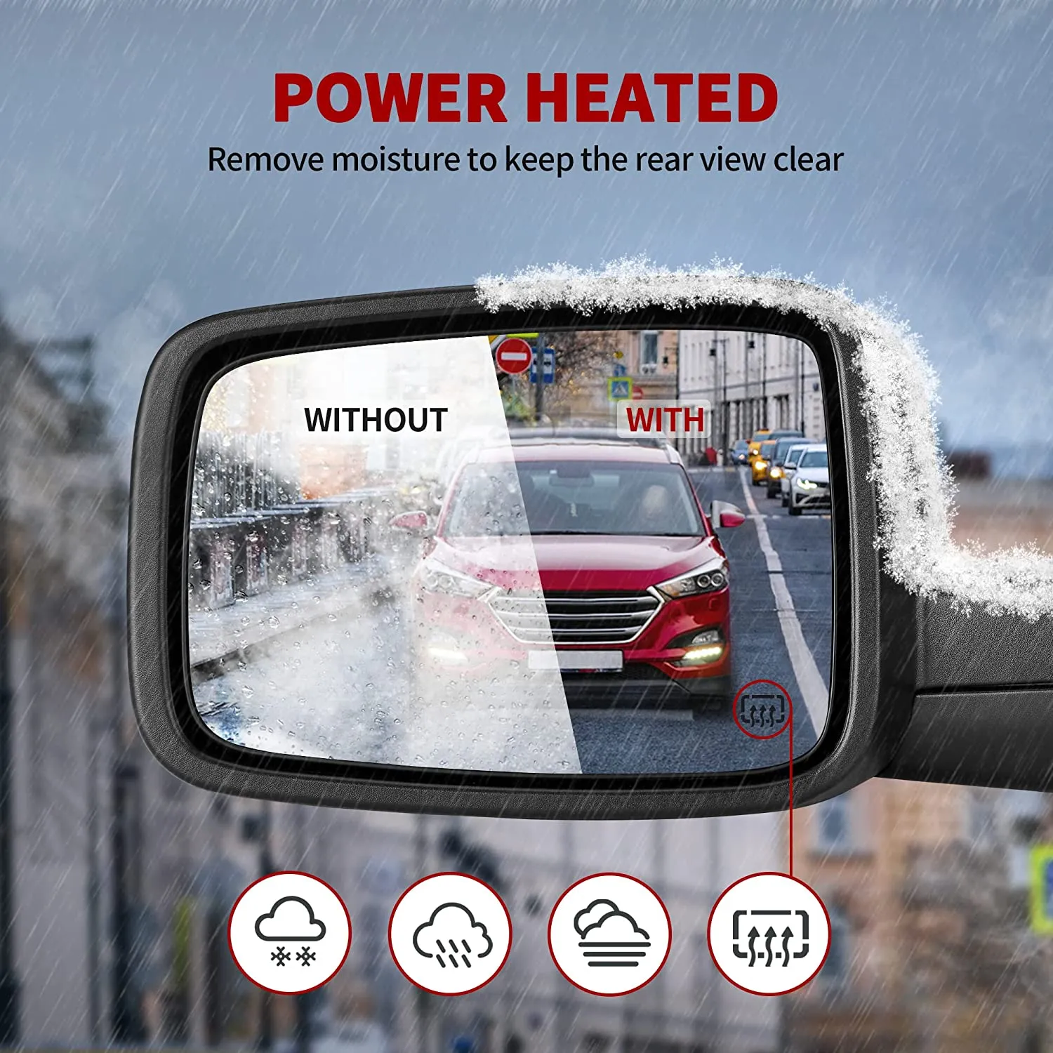 YITAMOTOR® 2009-2016 Dodge Ram 1500, 2010-2016 Ram 2500 3500 4500 5500 Left Driver Side Mirror