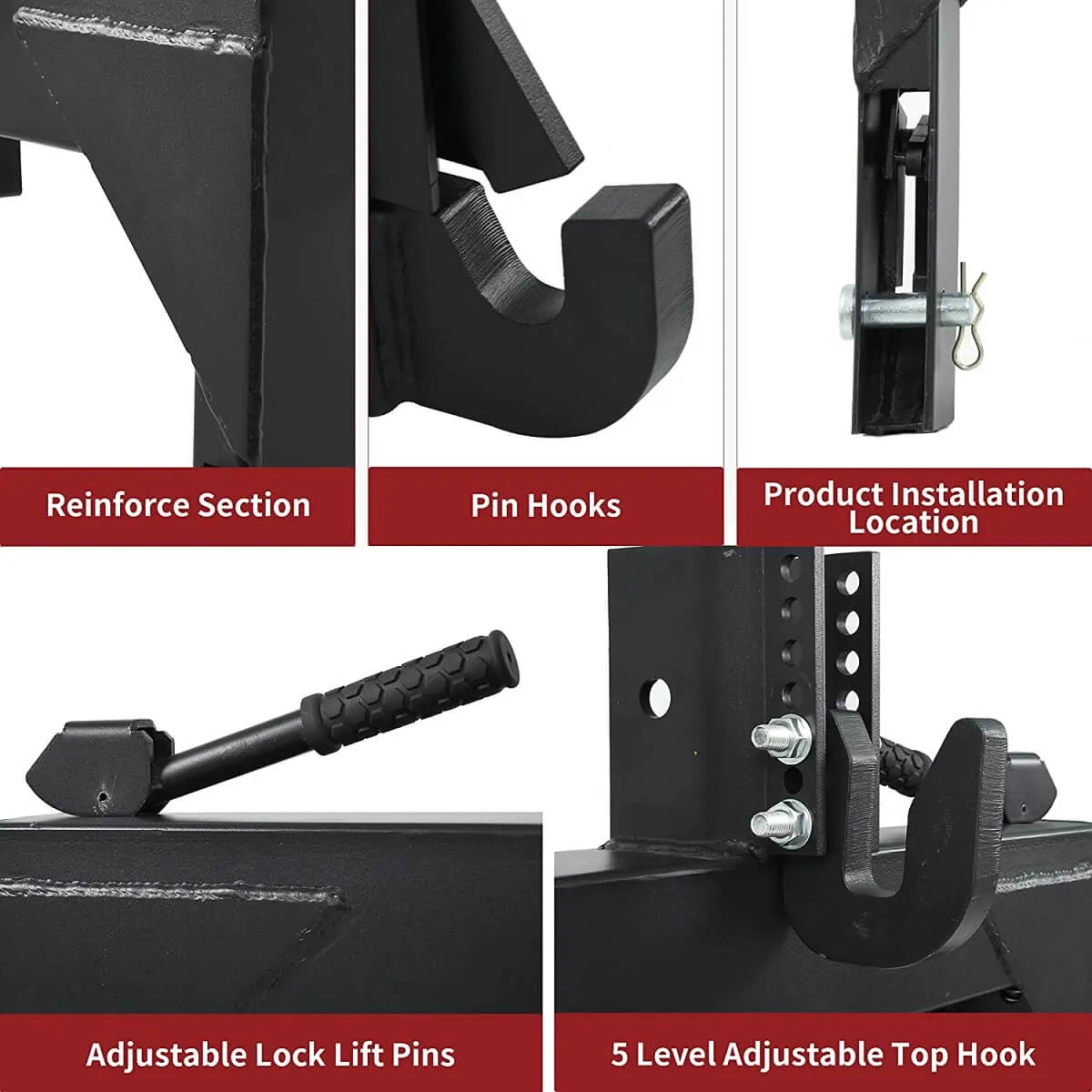 YITAMOTOR® 3 Point Quick Hitch Adapter Attach For Category 1 & 2 Cat 1 Cat2 Tractor 3000lb