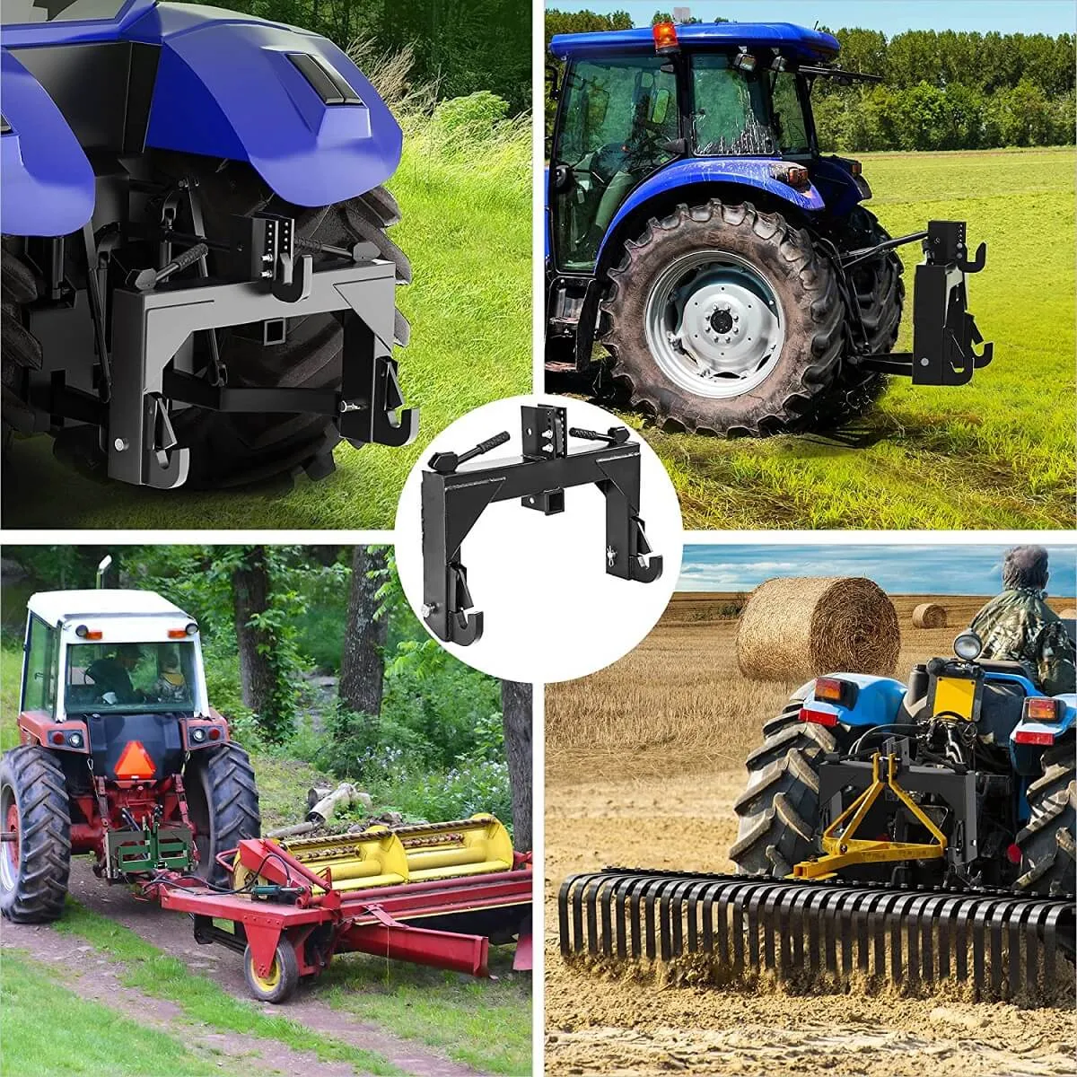 YITAMOTOR® 3 Point Quick Hitch Adapter Attach For Category 1 & 2 Cat 1 Cat2 Tractor 3000lb